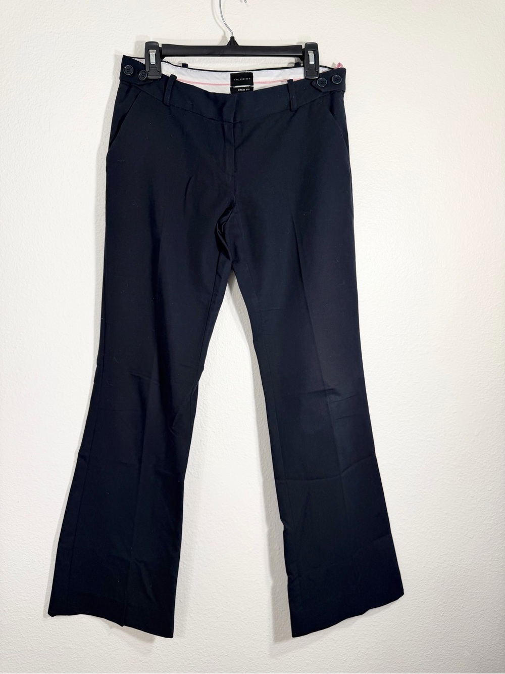 The Limited Black/Blue Wide-Leg Dress Pants Size 4